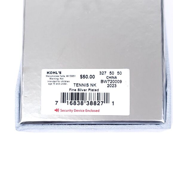 Glam Box Necklace Tennis Fine Silver Plated Simulated Diamond Women Jewelry 16+2 - Picture 3 of 7